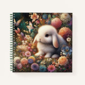 ヴィンテージアールヌーボーバニー・ジャーナル ノートブック (正面)