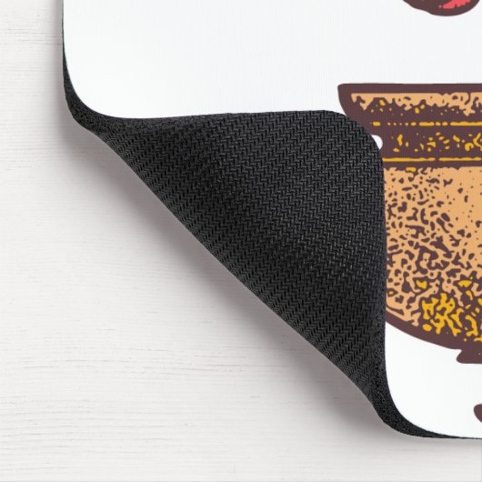 ヴィンテージアールヌーボーバラツリーフローラデザイン マウスパッド (コーナー)