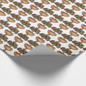 ヴィンテージアールヌーボーバラツリーフローラデザイン ラッピングペーパー (角)