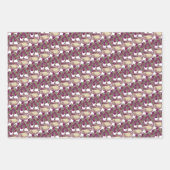 ヴィンテージアールヌーボーバラマルーン模様 ラッピングペーパーシート (正面3)