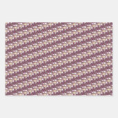 ヴィンテージアールヌーボーバラマルーン模様 ラッピングペーパーシート (正面2)