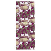 ヴィンテージアールヌーボーバラマルーン模様 ワインギフトバッグ (裏面)