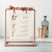 ヴィンテージアールヌーボーバーメニューサイン ポスター