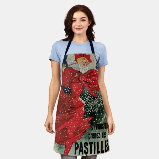 ヴィンテージアールヌーボーパスティーリズゲラウデルセキドロップ エプロン (着用した状態)