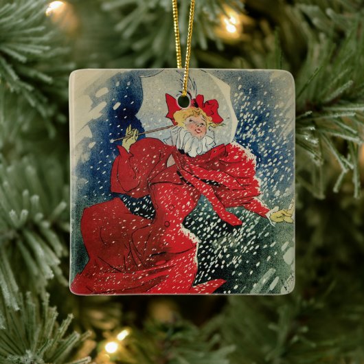 ヴィンテージアールヌーボーパスティーリズゲラウデルセキドロップ セラミックオーナメント (ツリー)