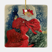 ヴィンテージアールヌーボーパスティーリズゲラウデルセキドロップ セラミックオーナメント (裏面)