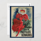 ヴィンテージアールヌーボーパスティーリズゲラウデルセキドロップ ポストカード (正面/裏面)