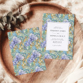 ヴィンテージアールヌーボーパステルフローラ結婚ズ 招待状