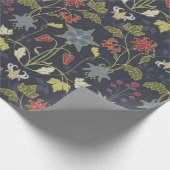 ヴィンテージアールヌーボーパターン。アールヌーボー。aquilegiの複数形 ラッピングペーパー (角)