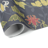 ヴィンテージアールヌーボーパターン。アールヌーボー。aquilegiの複数形 ラッピングペーパー (ロールコーナー)