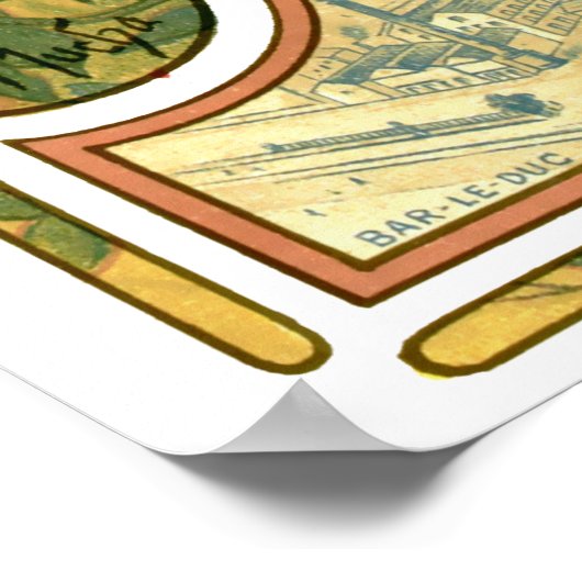 ヴィンテージアールヌーボービアアドバイアルフォンスミュシャ ポスター (角)