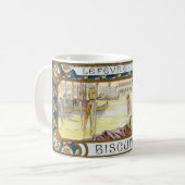 ヴィンテージアールヌーボービスケットアドバイアルフォンスミュシャ コーヒーマグカップ (正面左)