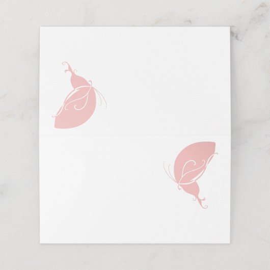 ヴィンテージアールヌーボーピンクバタフ結婚ィーズ プレイスカード (外部開封)