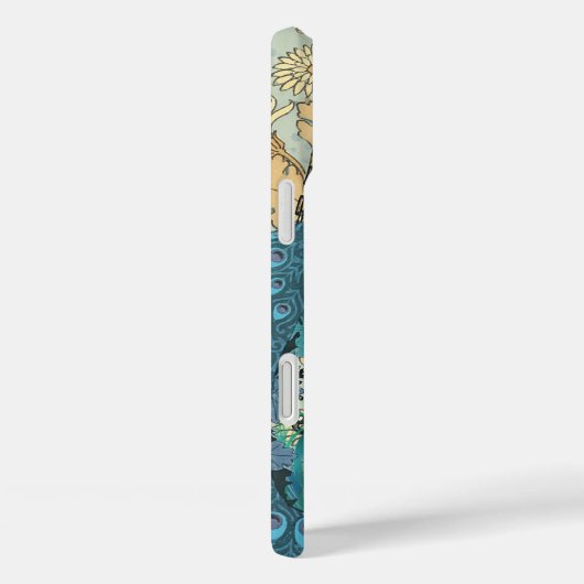 ヴィンテージアールヌーボーピーコックシャンデリアの羽根 Case-Mate iPhoneケース (裏面 / 右)