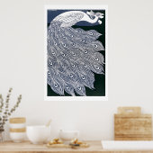 ヴィンテージアールヌーボーピーコックバイウィル・ブラッドリー ポスター (キッチン)