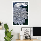 ヴィンテージアールヌーボーピーコックバイウィル・ブラッドリー ポスター (ホームオフィス)