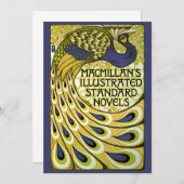 ヴィンテージアールヌーボーピーコックフェザー招待状 招待状 (正面/裏面)