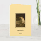 ヴィンテージアールヌーボーフォトハッピーバースデー、ニンフ カード (裏面)