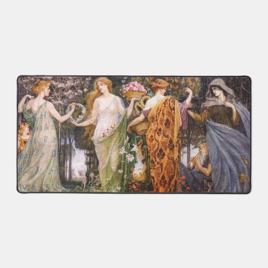 ヴィンテージアールヌーボーフォーシーズンズバイウォルタークレーン デスクマット (正面)