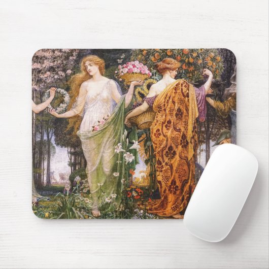 ヴィンテージアールヌーボーフォーシーズンズバイウォルタークレーン マウスパッド (マウス)