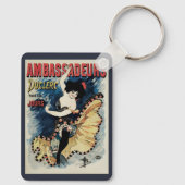 ヴィンテージアールヌーボーフラメンコスペインのダンサー キーホルダー (裏面)