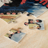 ヴィンテージアールヌーボーフラメンコスペインのダンサー ジグソーパズル (側面)