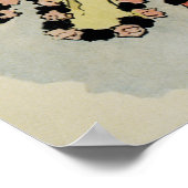 ヴィンテージアールヌーボーフラメンコスペインのダンサー ポスター (角)