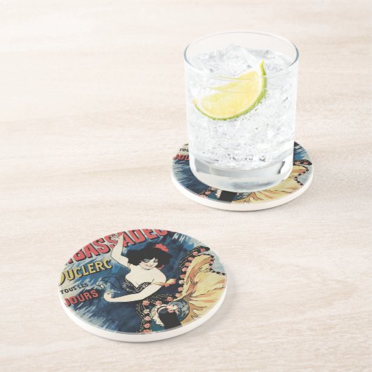 ヴィンテージアールヌーボーフラメンコダンサー、アンバサダー コースター (側面)