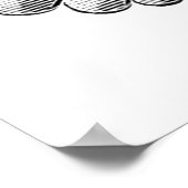 ヴィンテージアールヌーボーフランスのシックカフェロゴポスター ポスター (角)