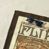 ヴィンテージアールヌーボーフリートビスケットアルフォンスミュシャ ビーチタオル (インサイチュ)