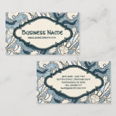 ヴィンテージアールヌーボーフローラアイリス花柄 名刺 (正面/裏面)