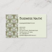 ヴィンテージアールヌーボーフローラアイリス花柄 名刺 (正面)