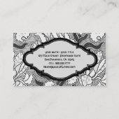 ヴィンテージアールヌーボーフローラアイリス花柄 名刺 (裏面)