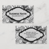 ヴィンテージアールヌーボーフローラアイリス花柄 名刺 (正面/裏面)