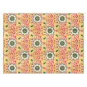 ヴィンテージアールヌーボーフローラタイル模様 テーブルクロス (正面(横))