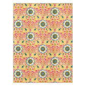 ヴィンテージアールヌーボーフローラタイル模様 テーブルクロス (正面)