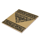 ヴィンテージアールヌーボーフローラデザイン タイル (側面)