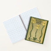ヴィンテージアールヌーボーフローラデザイン ノートブック (内部)