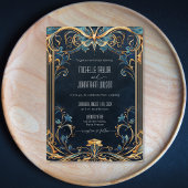 ヴィンテージアールヌーボーフローラフレームアルフォンスミュシャ 招待状