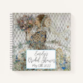 ヴィンテージアールヌーボーフローラブライダルシャワーレシピ ノートブック (正面)