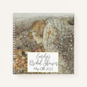 ヴィンテージアールヌーボーフローラブライダルシャワーレシピ ノートブック (正面)