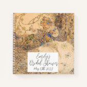 ヴィンテージアールヌーボーフローラブライダルシャワーレシピ ノートブック (正面)