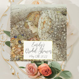 ヴィンテージアールヌーボーフローラブライダルシャワーレシピ ノートブック