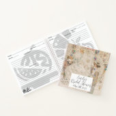 ヴィンテージアールヌーボーフローラブライダルシャワーレシピ ノートブック (内部)