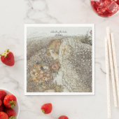 ヴィンテージアールヌーボーフローラブライダルシャワー スタンダードランチョンナプキン (インサイチュ)