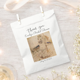 ヴィンテージアールヌーボーフローラブライダルシャワー フェイバーバッグ