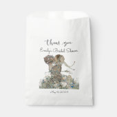 ヴィンテージアールヌーボーフローラブライダルシャワー フェイバーバッグ (正面)