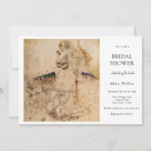 ヴィンテージアールヌーボーフローラブライダルシャワー 招待状 (正面)
