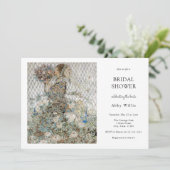 ヴィンテージアールヌーボーフローラブライダルシャワー 招待状 (スタンド正面)