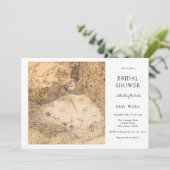 ヴィンテージアールヌーボーフローラブライダルシャワー 招待状 (スタンド正面)